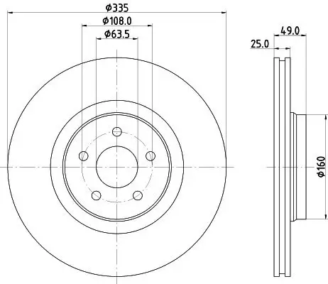 Bremsscheibe Vorderachse HELLA PAGID 8DD 355 134-631