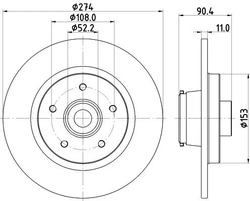 Bremsscheibe HELLA PAGID 8DD 355 133-851