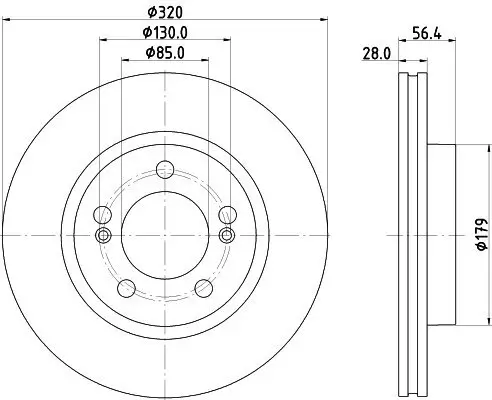 Bremsscheibe Vorderachse HELLA PAGID 8DD 355 134-321