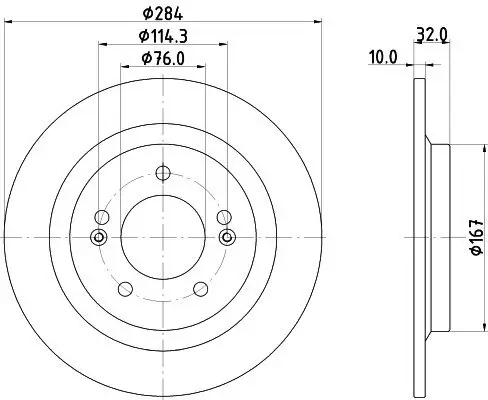 Bremsscheibe HELLA PAGID 8DD 355 134-401 Bild Bremsscheibe HELLA PAGID 8DD 355 134-401