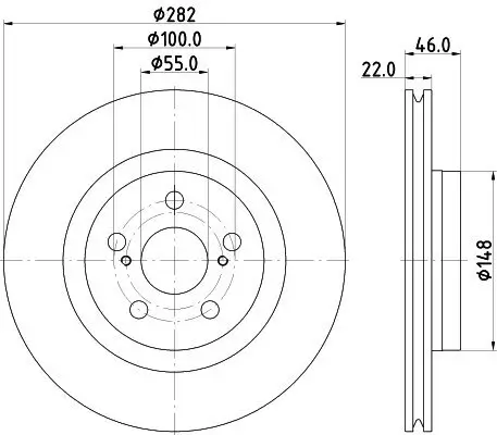 Bremsscheibe Vorderachse HELLA PAGID 8DD 355 134-381 Bild Bremsscheibe Vorderachse HELLA PAGID 8DD 355 134-381