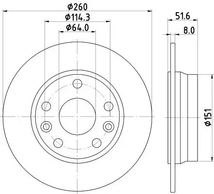 Bremsscheibe Hinterachse HELLA PAGID 8DD 355 134-781