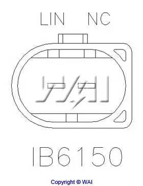 Generatorregler 12 V WAI IB6150 Bild Generatorregler 12 V WAI IB6150