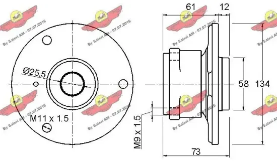 Radlagersatz Hinterachse AUTOKIT 01.97294 Bild Radlagersatz Hinterachse AUTOKIT 01.97294