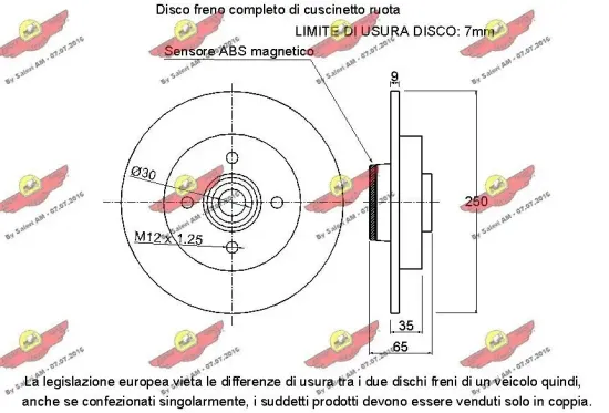 Bremsscheibe AUTOKIT 01.97675D Bild Bremsscheibe AUTOKIT 01.97675D