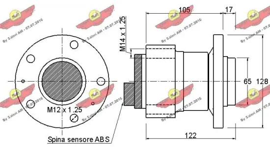 Radlagersatz Hinterachse AUTOKIT 01.97755 Bild Radlagersatz Hinterachse AUTOKIT 01.97755