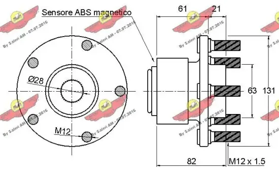 Radlagersatz Vorderachse AUTOKIT 01.97881 Bild Radlagersatz Vorderachse AUTOKIT 01.97881