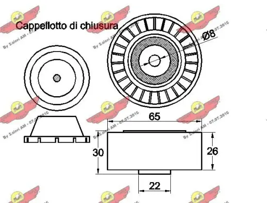 Umlenk-/Führungsrolle, Keilrippenriemen AUTOKIT 03.453 Bild Umlenk-/Führungsrolle, Keilrippenriemen AUTOKIT 03.453
