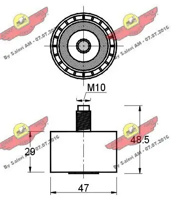 Umlenk-/Führungsrolle, Zahnriemen AUTOKIT 03.729 Bild Umlenk-/Führungsrolle, Zahnriemen AUTOKIT 03.729