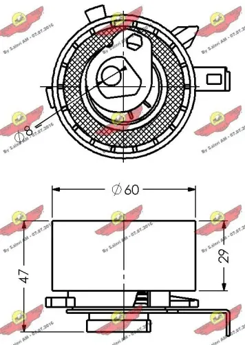 Spannrolle, Zahnriemen AUTOKIT 03.80121 Bild Spannrolle, Zahnriemen AUTOKIT 03.80121