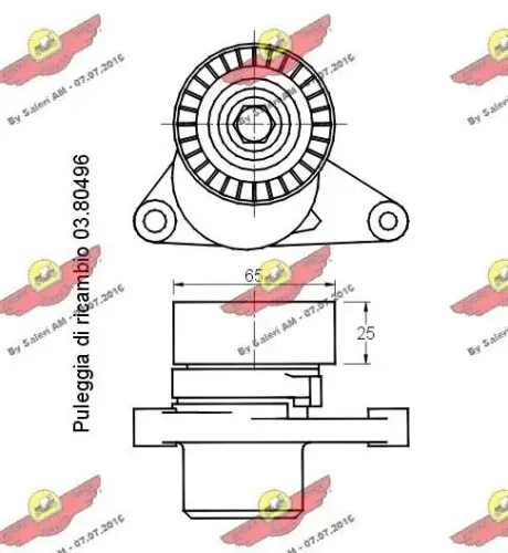 Riemenspanner, Keilrippenriemen AUTOKIT 03.80952 Bild Riemenspanner, Keilrippenriemen AUTOKIT 03.80952