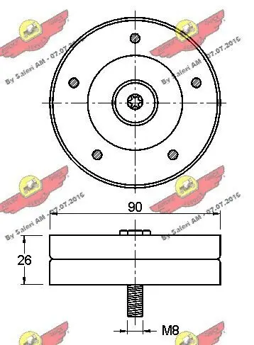 Umlenk-/Führungsrolle, Keilrippenriemen AUTOKIT 03.81321 Bild Umlenk-/Führungsrolle, Keilrippenriemen AUTOKIT 03.81321