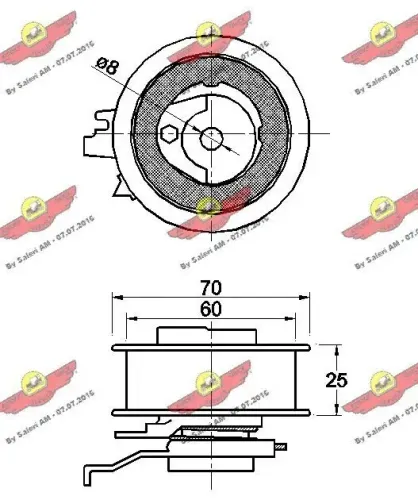 Spannrolle, Zahnriemen AUTOKIT 03.81760 Bild Spannrolle, Zahnriemen AUTOKIT 03.81760