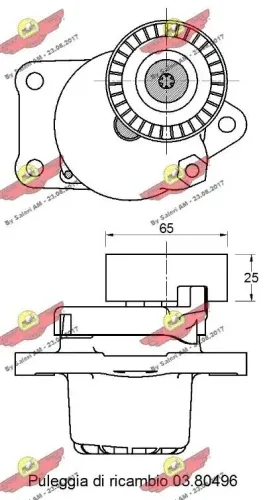 Riemenspanner, Keilrippenriemen AUTOKIT 03.82084 Bild Riemenspanner, Keilrippenriemen AUTOKIT 03.82084