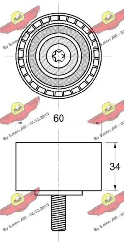 Umlenk-/Führungsrolle, Zahnriemen AUTOKIT 03.82122 Bild Umlenk-/Führungsrolle, Zahnriemen AUTOKIT 03.82122