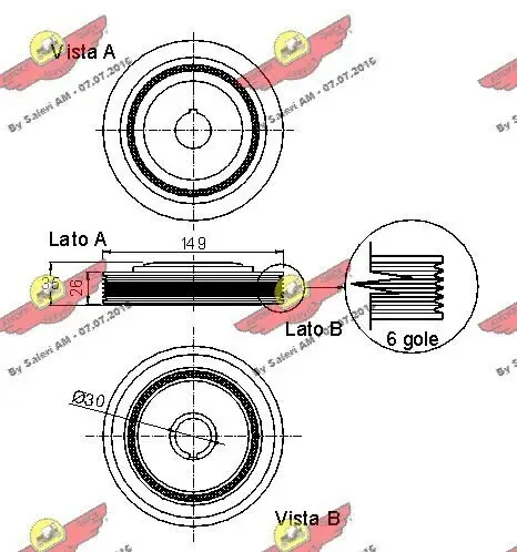 Riemenscheibe, Kurbelwelle AUTOKIT 03.90079 Bild Riemenscheibe, Kurbelwelle AUTOKIT 03.90079