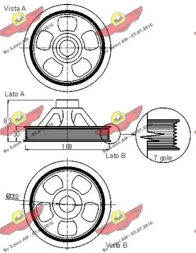 Riemenscheibe, Kurbelwelle AUTOKIT 03.90202 Bild Riemenscheibe, Kurbelwelle AUTOKIT 03.90202