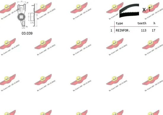 Zahnriemensatz AUTOKIT 04.5156 Bild Zahnriemensatz AUTOKIT 04.5156