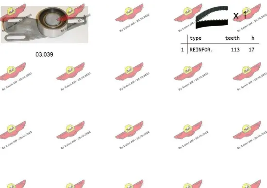 Zahnriemensatz AUTOKIT 04.5156 Bild Zahnriemensatz AUTOKIT 04.5156