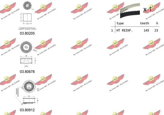 Zahnriemensatz AUTOKIT 04.5291 Bild Zahnriemensatz AUTOKIT 04.5291