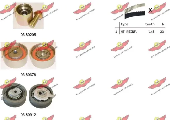 Zahnriemensatz AUTOKIT 04.5291 Bild Zahnriemensatz AUTOKIT 04.5291