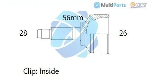 Gelenksatz, Antriebswelle Vorderachse links Vorderachse rechts radseitig Multiparts 12-050483 Bild Gelenksatz, Antriebswelle Vorderachse links Vorderachse rechts radseitig Multiparts 12-050483