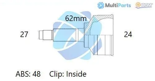 Gelenksatz, Antriebswelle Vorderachse links Vorderachse rechts radseitig Multiparts 12-120676 Bild Gelenksatz, Antriebswelle Vorderachse links Vorderachse rechts radseitig Multiparts 12-120676