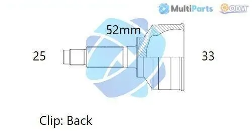 Gelenksatz, Antriebswelle Vorderachse links Vorderachse rechts radseitig Multiparts 12-291904 Bild Gelenksatz, Antriebswelle Vorderachse links Vorderachse rechts radseitig Multiparts 12-291904