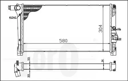 Kühler, Motorkühlung ABAKUS 016-017-0053 Bild Kühler, Motorkühlung ABAKUS 016-017-0053