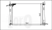 Kühler, Motorkühlung ABAKUS 017-017-0018