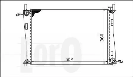 Kühler, Motorkühlung ABAKUS 017-017-0018 Bild Kühler, Motorkühlung ABAKUS 017-017-0018