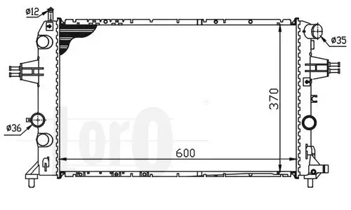 Kühler, Motorkühlung ABAKUS 037-017-0049 Bild Kühler, Motorkühlung ABAKUS 037-017-0049