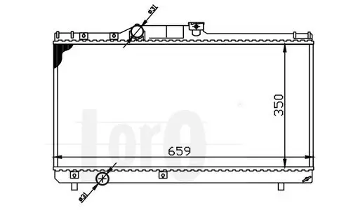 Kühler, Motorkühlung ABAKUS 051-017-0012 Bild Kühler, Motorkühlung ABAKUS 051-017-0012