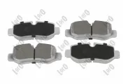 Bremsbelagsatz, Scheibenbremse Hinterachse ABAKUS 231-02-135