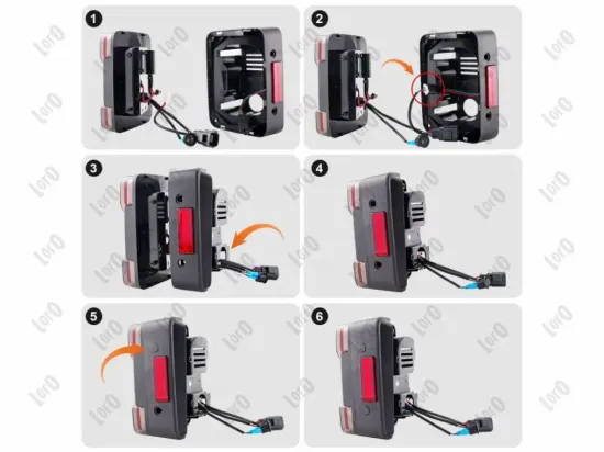 Heckleuchtensatz beidseitig ABAKUS L23-190-001LED-S Bild Heckleuchtensatz beidseitig ABAKUS L23-190-001LED-S