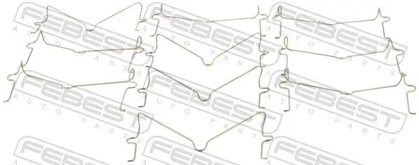 Feder, Scheibenbremsbelag FEBEST 0103-003-PCS10