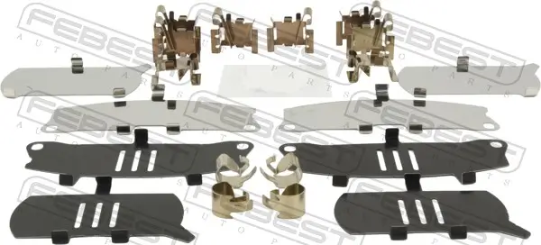Zubehörsatz, Bremsbelag Vorderachse FEBEST 0103-AXVA70F