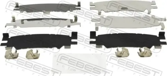 Zubehörsatz, Scheibenbremsbelag Hinterachse FEBEST 0103-AXVA70R Bild Zubehörsatz, Scheibenbremsbelag Hinterachse FEBEST 0103-AXVA70R