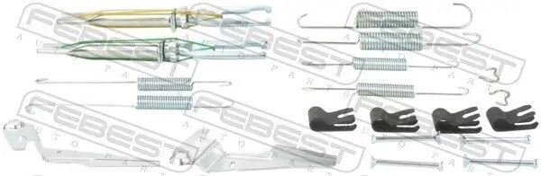 Zubehörsatz, Feststellbremsbacken FEBEST 0104-GUN125R-KIT