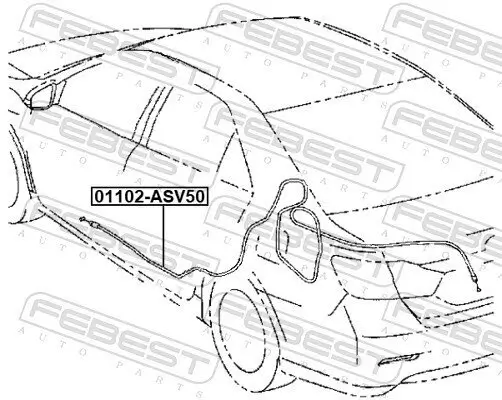 Kabelreparatursatz, Heckklappenschloss FEBEST 01102-ASV50 Bild Kabelreparatursatz, Heckklappenschloss FEBEST 01102-ASV50