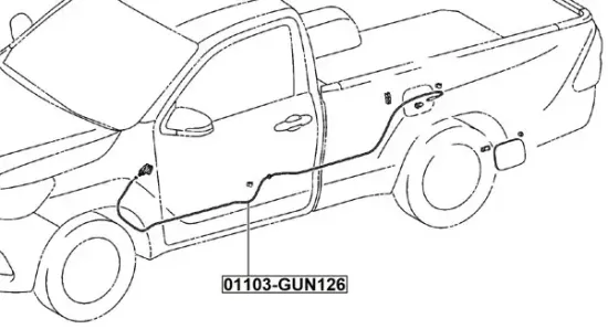 Seilzug, Tankdeckel FEBEST 01103-GUN126 Bild Seilzug, Tankdeckel FEBEST 01103-GUN126