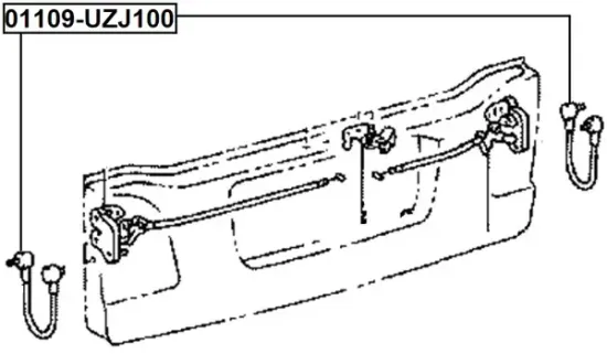 Seilzug, Tankdeckel FEBEST 01109-UZJ100 Bild Seilzug, Tankdeckel FEBEST 01109-UZJ100