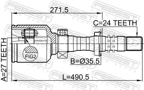 Gelenksatz, Antriebswelle FEBEST 0111-ACA31RH Bild Gelenksatz, Antriebswelle FEBEST 0111-ACA31RH