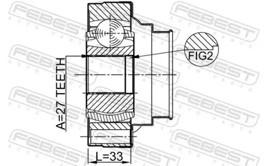 Gelenksatz, Antriebswelle FEBEST 0111-ACU10 Bild Gelenksatz, Antriebswelle FEBEST 0111-ACU10