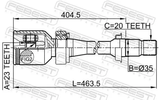 Gelenksatz, Antriebswelle FEBEST 0111-SXM10RH Bild Gelenksatz, Antriebswelle FEBEST 0111-SXM10RH