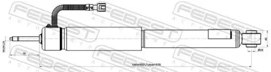 Stoßdämpfer Hinterachse FEBEST 01110-007R Bild Stoßdämpfer Hinterachse FEBEST 01110-007R