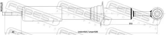 Stoßdämpfer Vorderachse FEBEST 01110-008F Bild Stoßdämpfer Vorderachse FEBEST 01110-008F