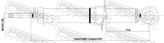 Stoßdämpfer Hinterachse FEBEST 01110-014R Bild Stoßdämpfer Hinterachse FEBEST 01110-014R