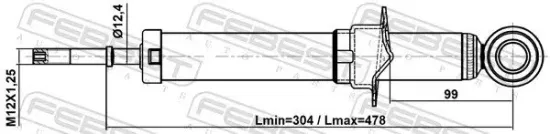 Stoßdämpfer Hinterachse FEBEST 01110-017R Bild Stoßdämpfer Hinterachse FEBEST 01110-017R
