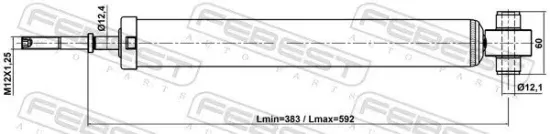 Stoßdämpfer Hinterachse FEBEST 01110-018R Bild Stoßdämpfer Hinterachse FEBEST 01110-018R